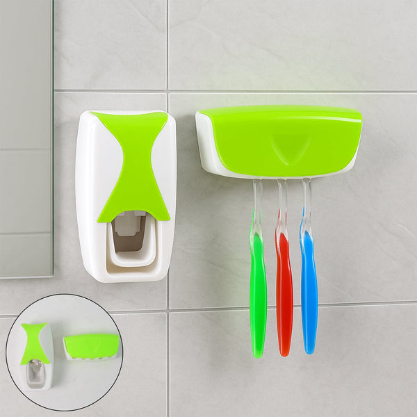 Buy Toothpaste Dispenser & Brush Holder and Get Bamboo Toothbrush Toothbrush Case Free!