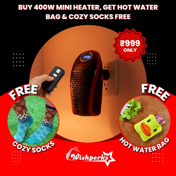 Buy Mini Heater & Get Hot Water Bag & Socks FREE!