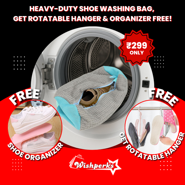 Heavy-Duty Shoe Washing Bag—Get Rotatable Hanger & Organizer FREE!