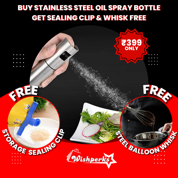 Buy Oil Sprayer and Get Food Bag Clip Seal & Balloon Whisk Absolutely FREE!