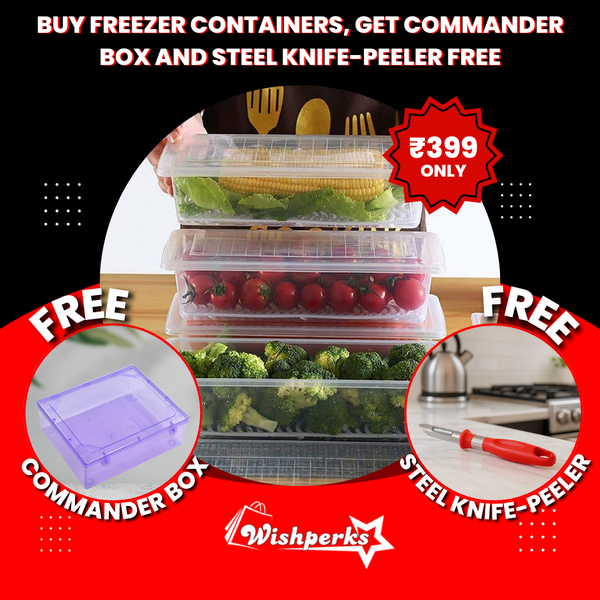 Buy Food Storage Containers Set and Get Commander Storage Container & 2-in-1 Knife & Peeler Absolutely FREE!