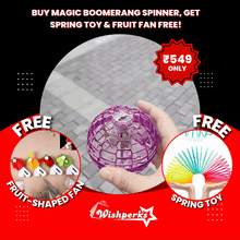 Buy 360° Rotating Magic Controller Boomerang Mini Pro Spinner Get Spring Toy + Fruit-Shaped Fan for Kids FREE!