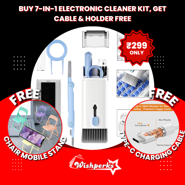 Buy a 7-in-1 Electronic Cleaner Kit and get a Type-C Cable (1 Meter) & Chair Mobile Holder FREE!