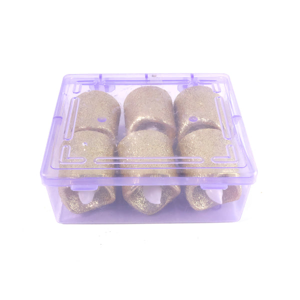 Christmas Premium Glitter Led Tealight Candles (6 Pc Set)