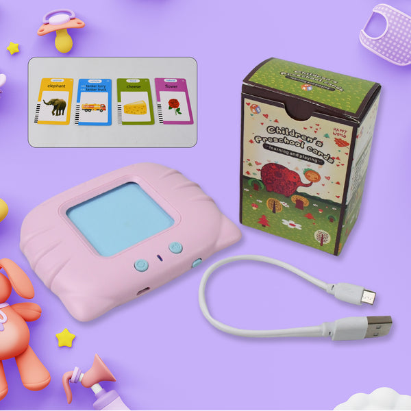 Preschool Learning Toys Flash Cards For Small Kids Educational Toys English Words Learning Machine For Kids With 224 Words Birthday Gift For Kids Intelligent Electric Kids Language Card (1 Set)