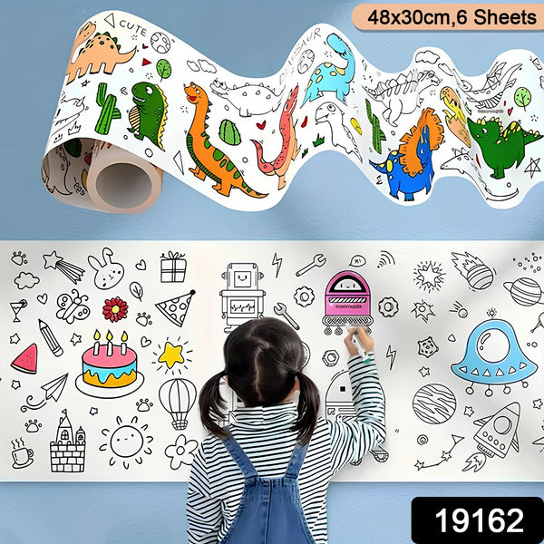 Fun And Educational Coloring Roll (1 Pc)